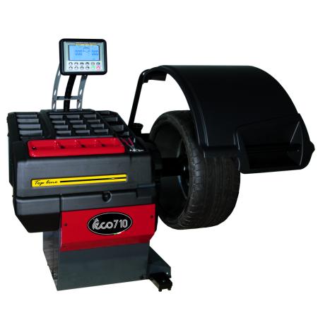 Professionele wielbalancer met robuuste grote body. De wielbalancer kiest automatisch het juiste programma en draait het wiel automatisch naar de positie van onbalans. Uit te breiden met automatische opspanning.