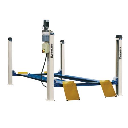 Vierkoloms hefbrug met een hefvermogen van 4.200 Kg en smalle rijbanen