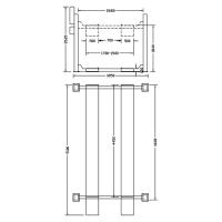 Vierkoloms hefbrug met een hefvermogen van 4.200 Kg en smalle rijbanen